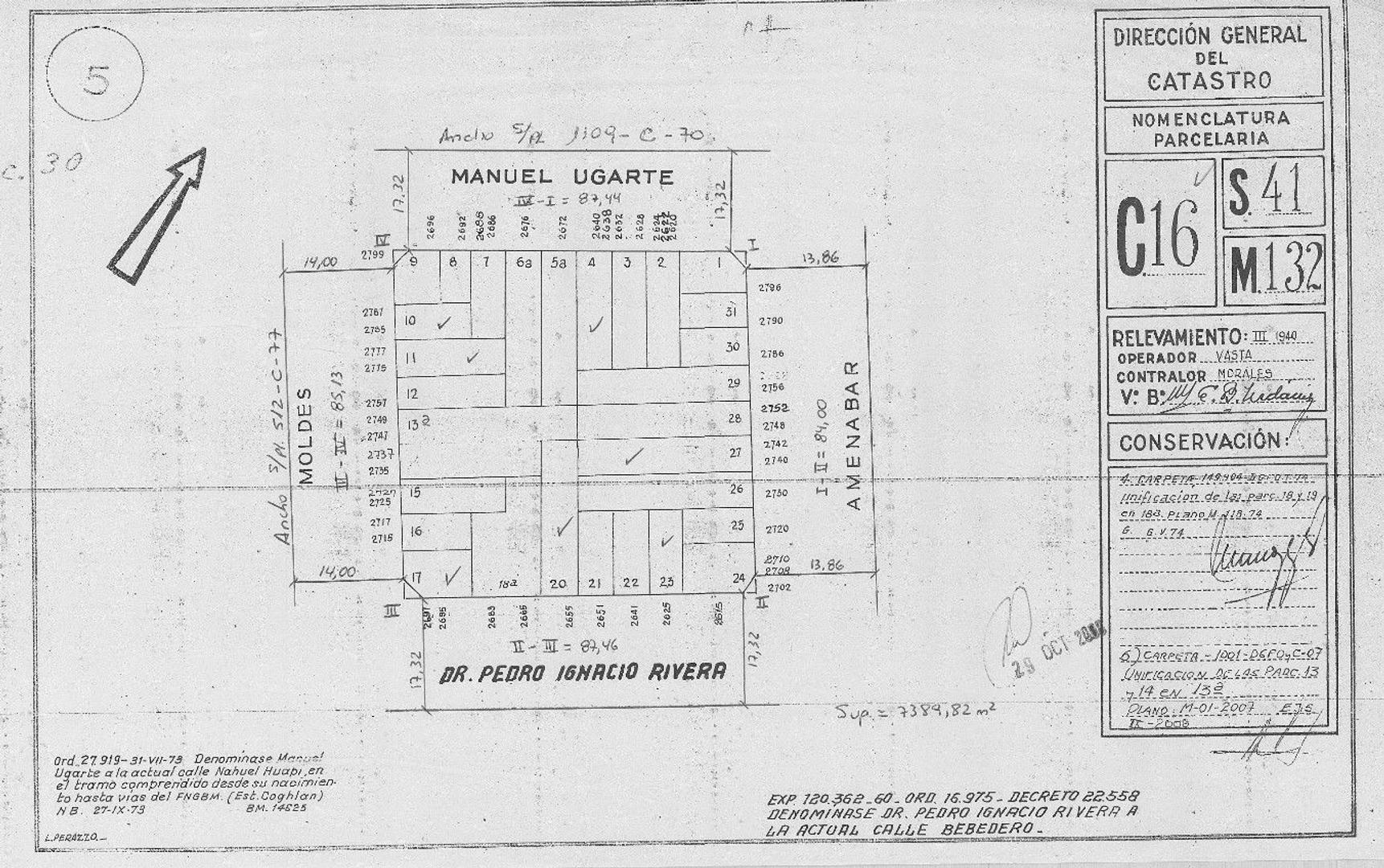 Terreno en Venta 17  mts Fondo