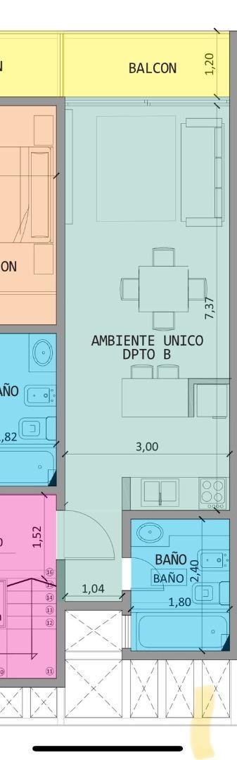 Departamento en Venta con 1 cochera