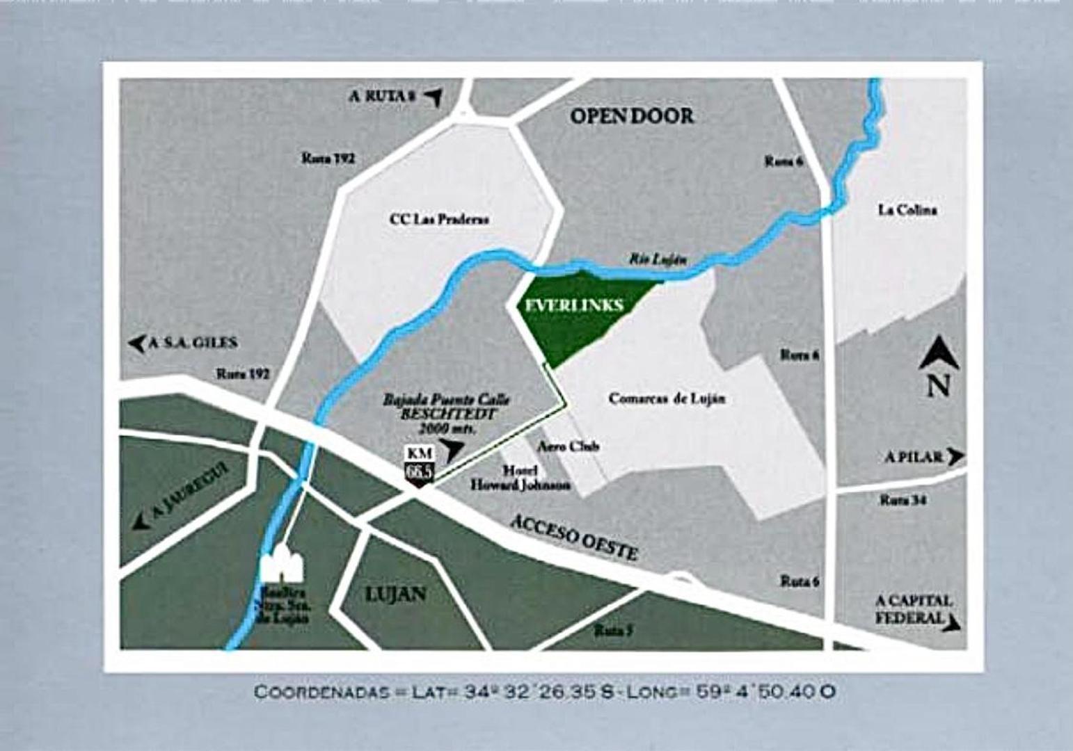 Lote al golf en Everlinks Lujan!