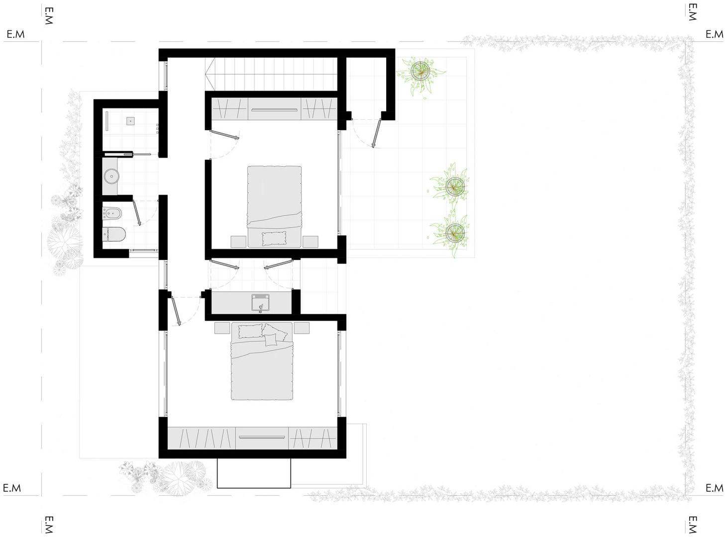 Casa 3 ambientes con 1 baño