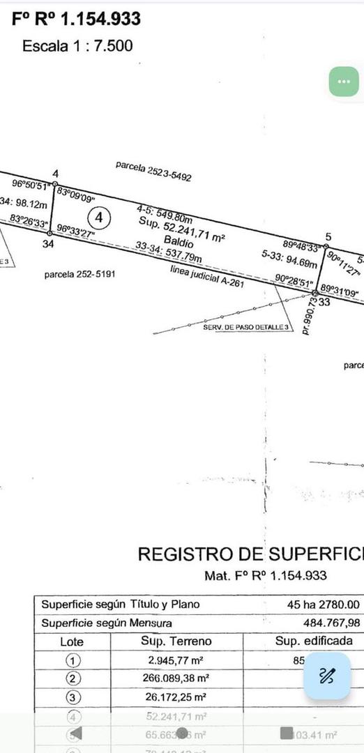 VENTA 5,2 HCT EN CUMBRECITA IDEAL DESARROLLO