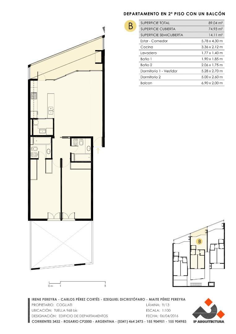 Departamento en Venta de 3 ambientes