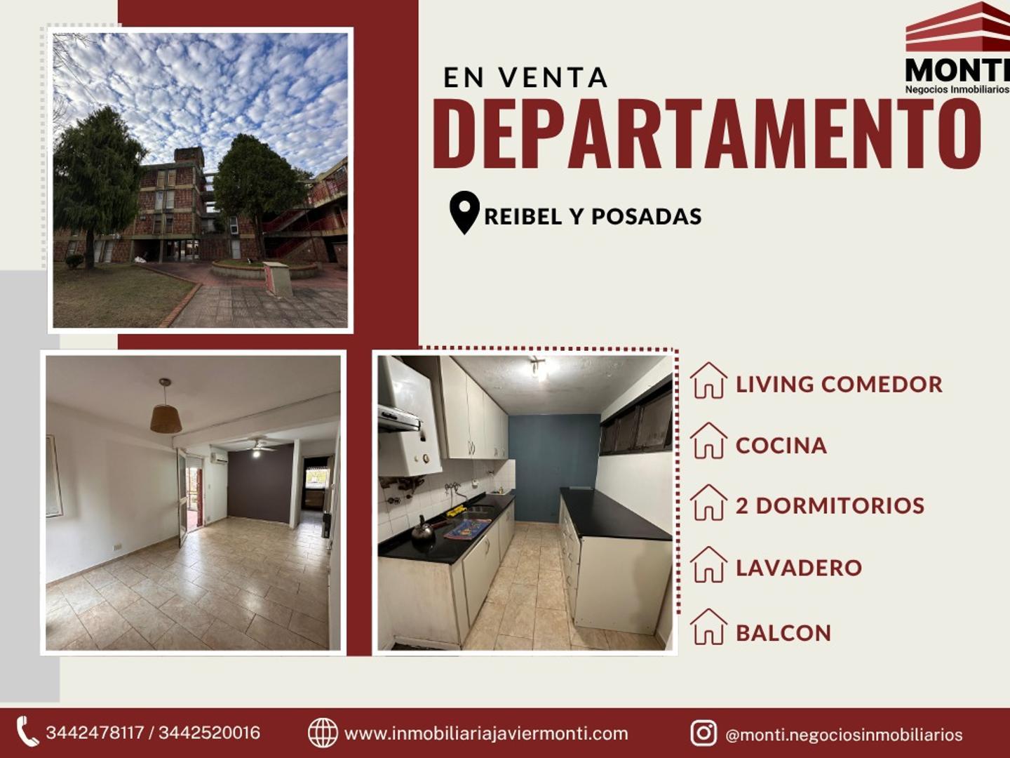 DEPARTAMENTO EN VENTA - Reibel y Posadas