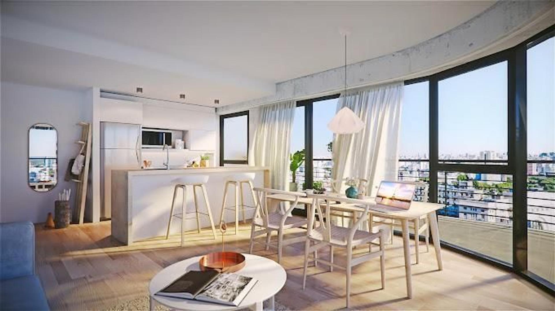 Departamento 2 ambientes con 1 baño