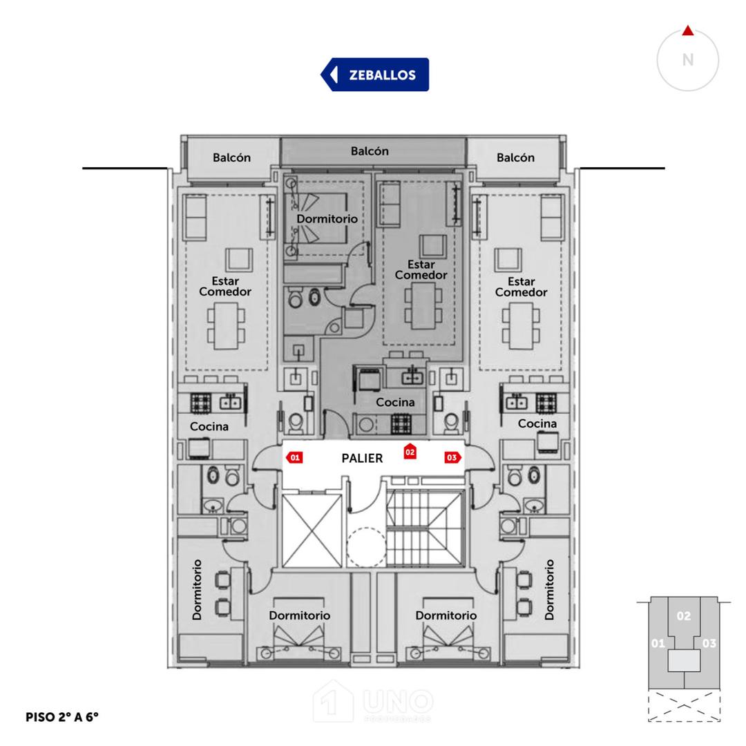 Departamento en Venta en Rosario, USD 139.000