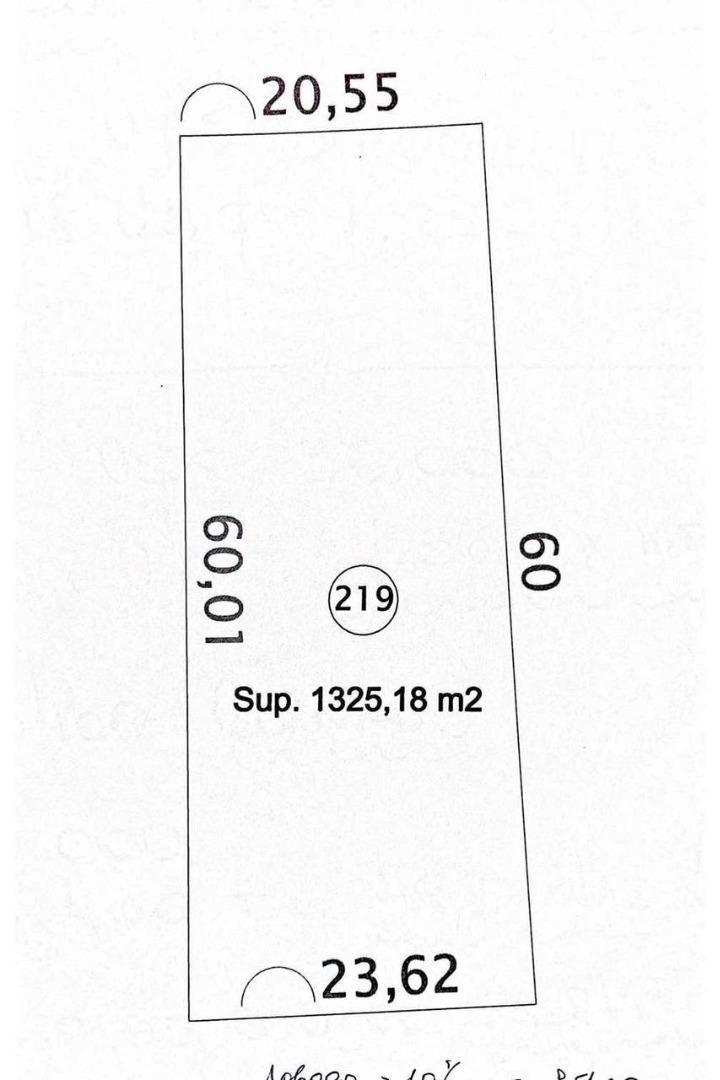 Terreno en Venta de 1325,0 m2