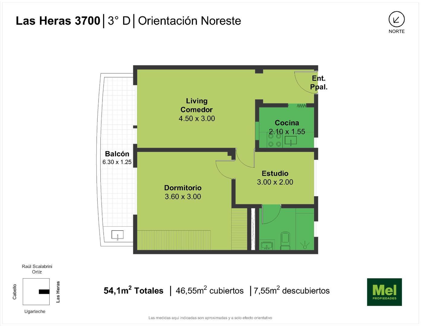 Av. Las Heras 3700, Piso 3 D