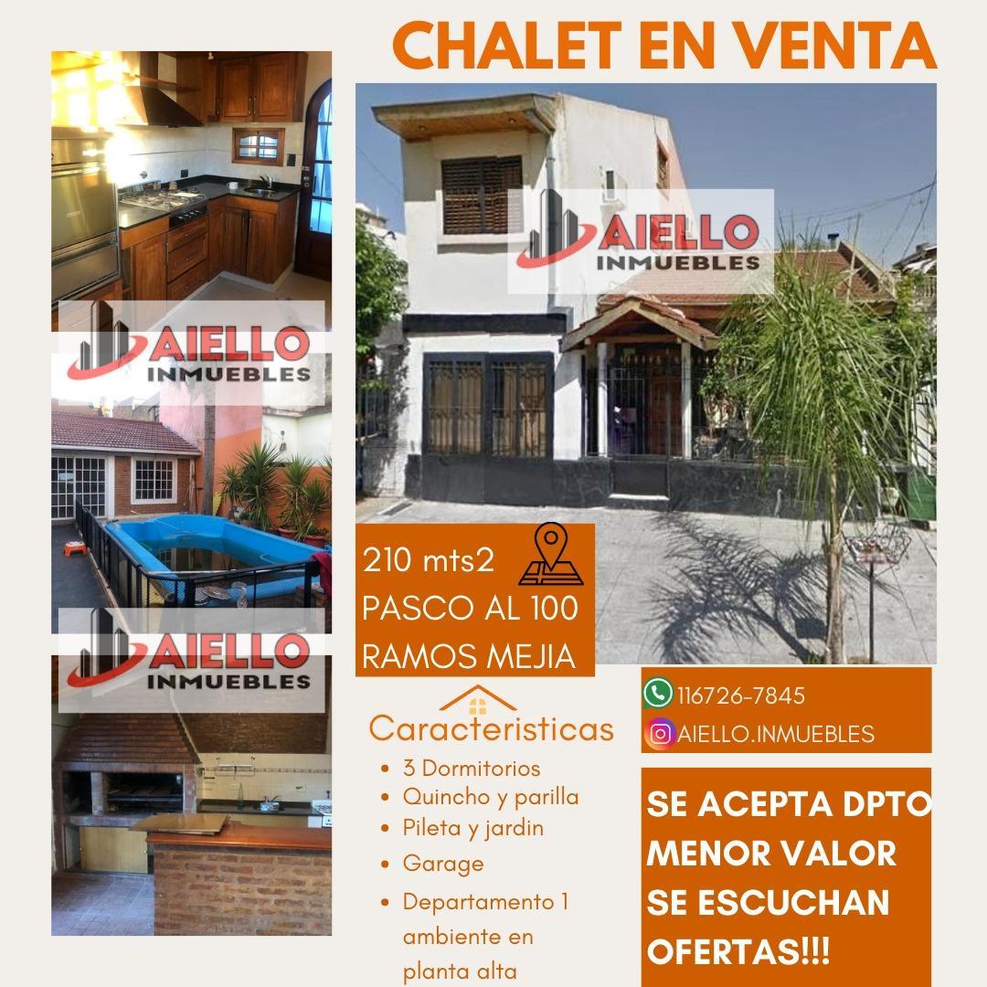 CHALET4AMBQUINPILET+ DEPTO.ACP.MENORVALORPASCO 100 R.MEJIA