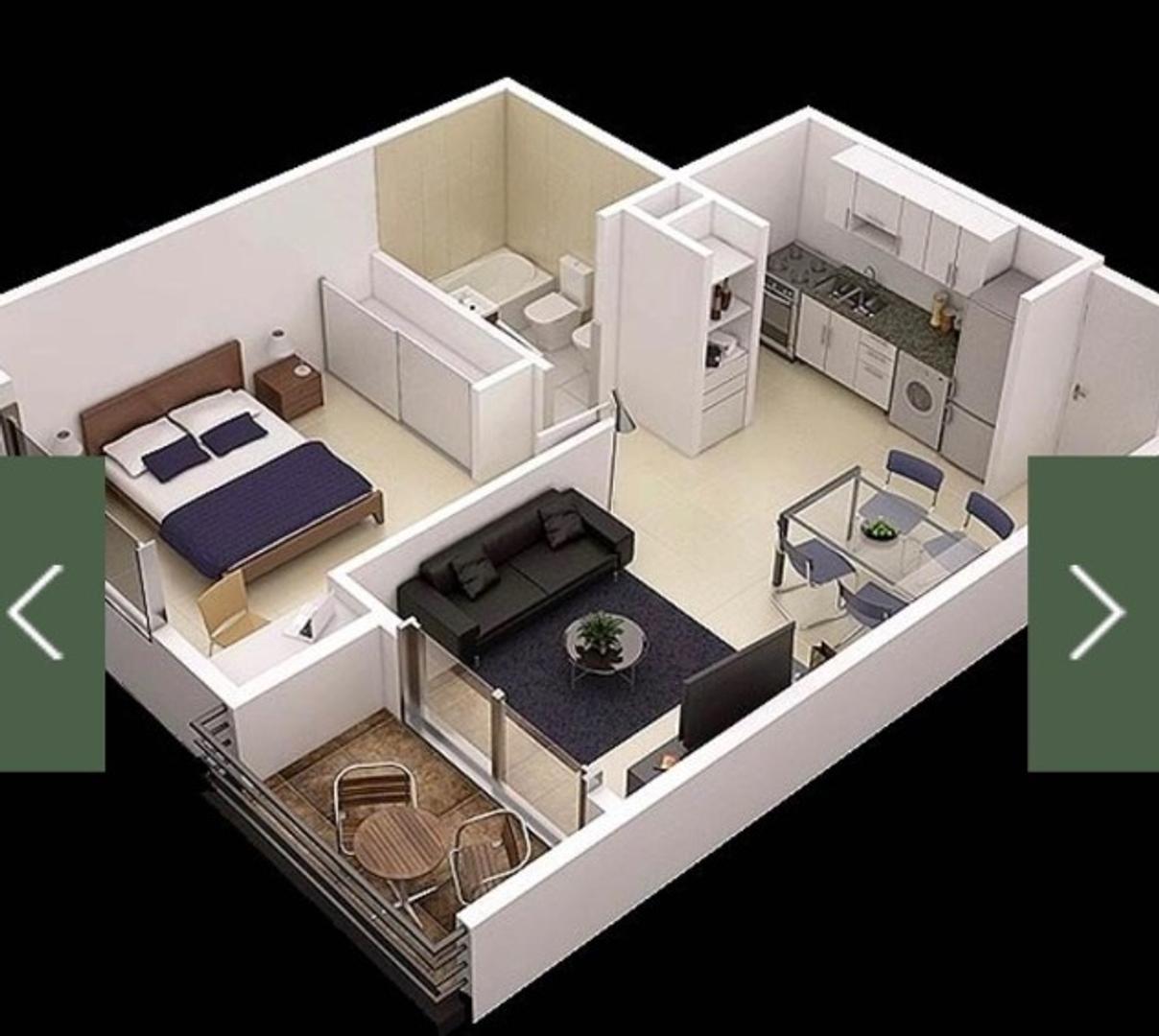 Departamento en Venta de 1 dormitorio