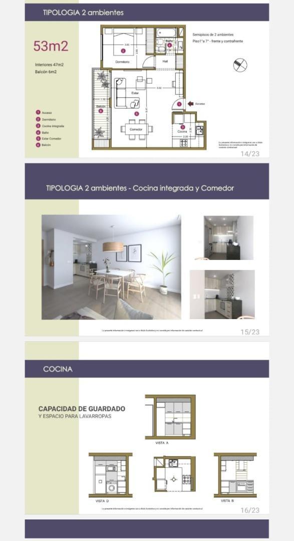 Departamento en Venta de 1 dormitorio