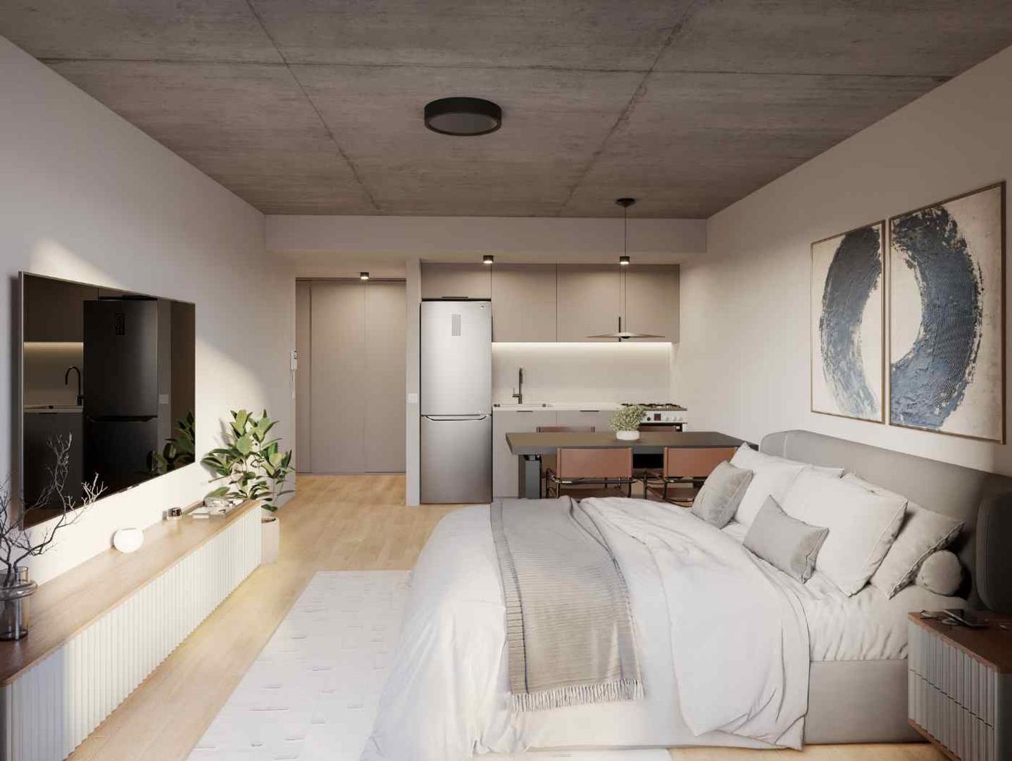 Departamento 2 ambientes con 1 baño