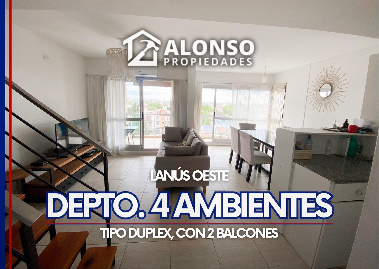 Departamento 4 ambientes tipo duplex en Venta en Lanus