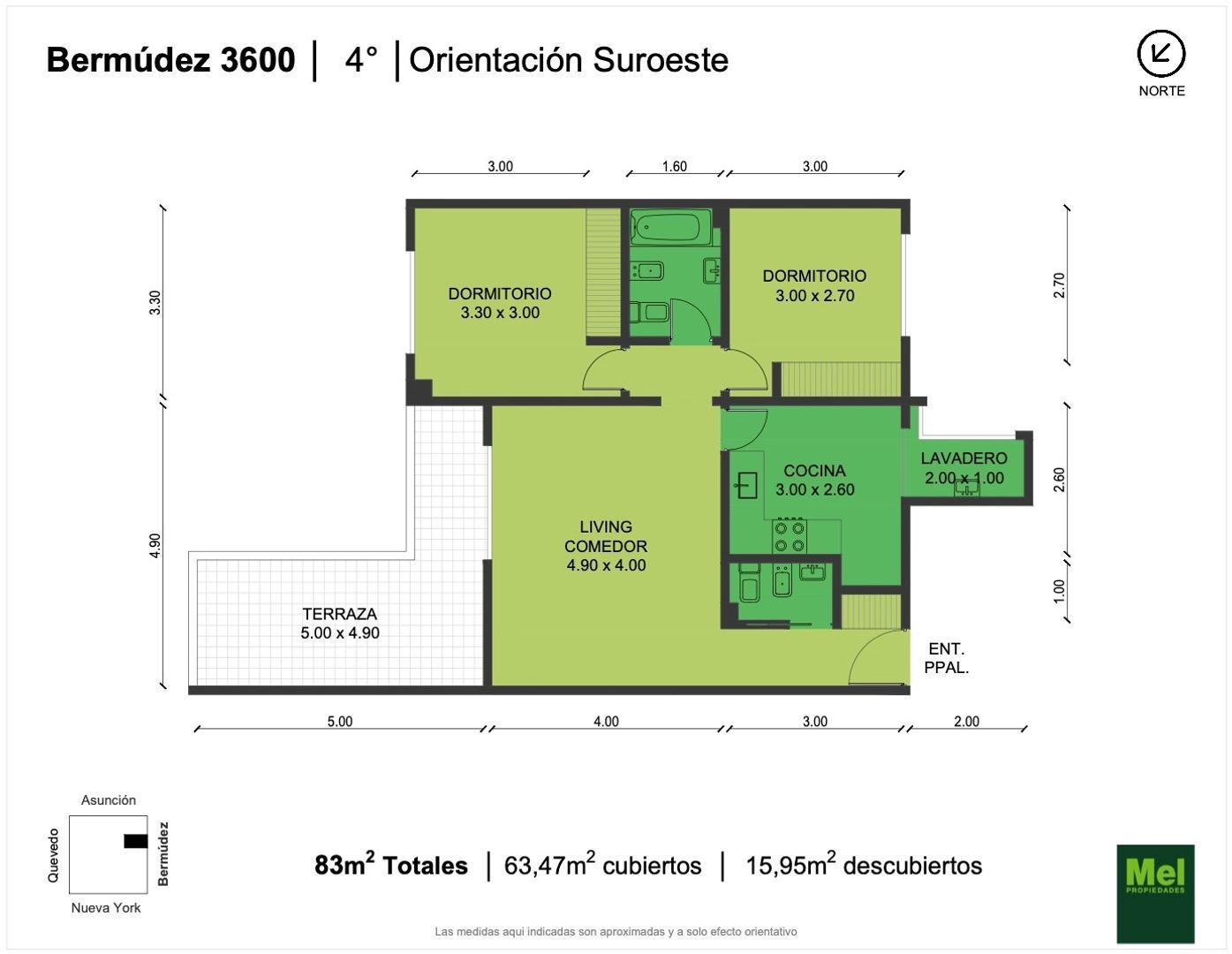 Bermudez 3600, Piso 1