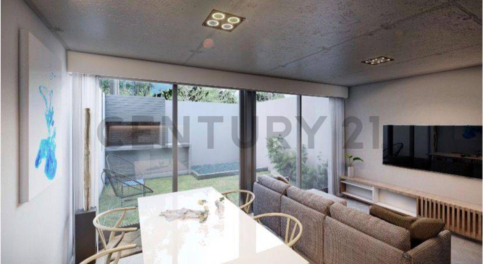 Venta dpto dos dorm. Pichincha con jardín y piscina exclusiva