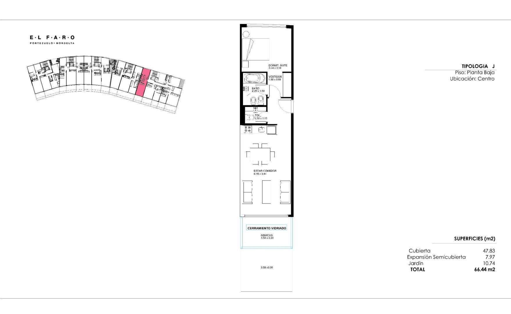 Departamento en Alquiler de 1 dormitorio