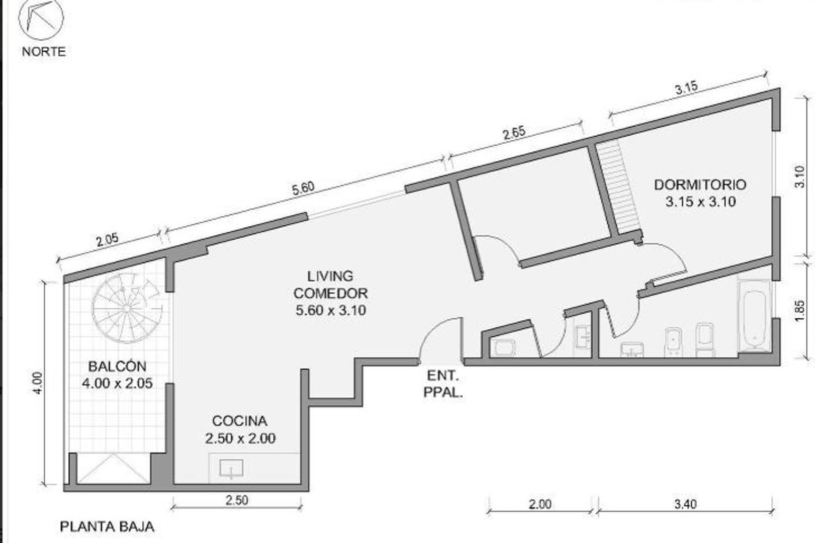 Departamento en Venta en Palermo, USD 220.000