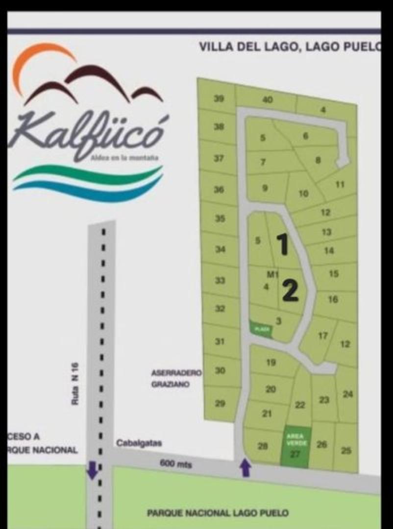 SE VENDEN HERMOSOS LOTES- KALFUCÓ- LAGO PUELO- CHUBUT