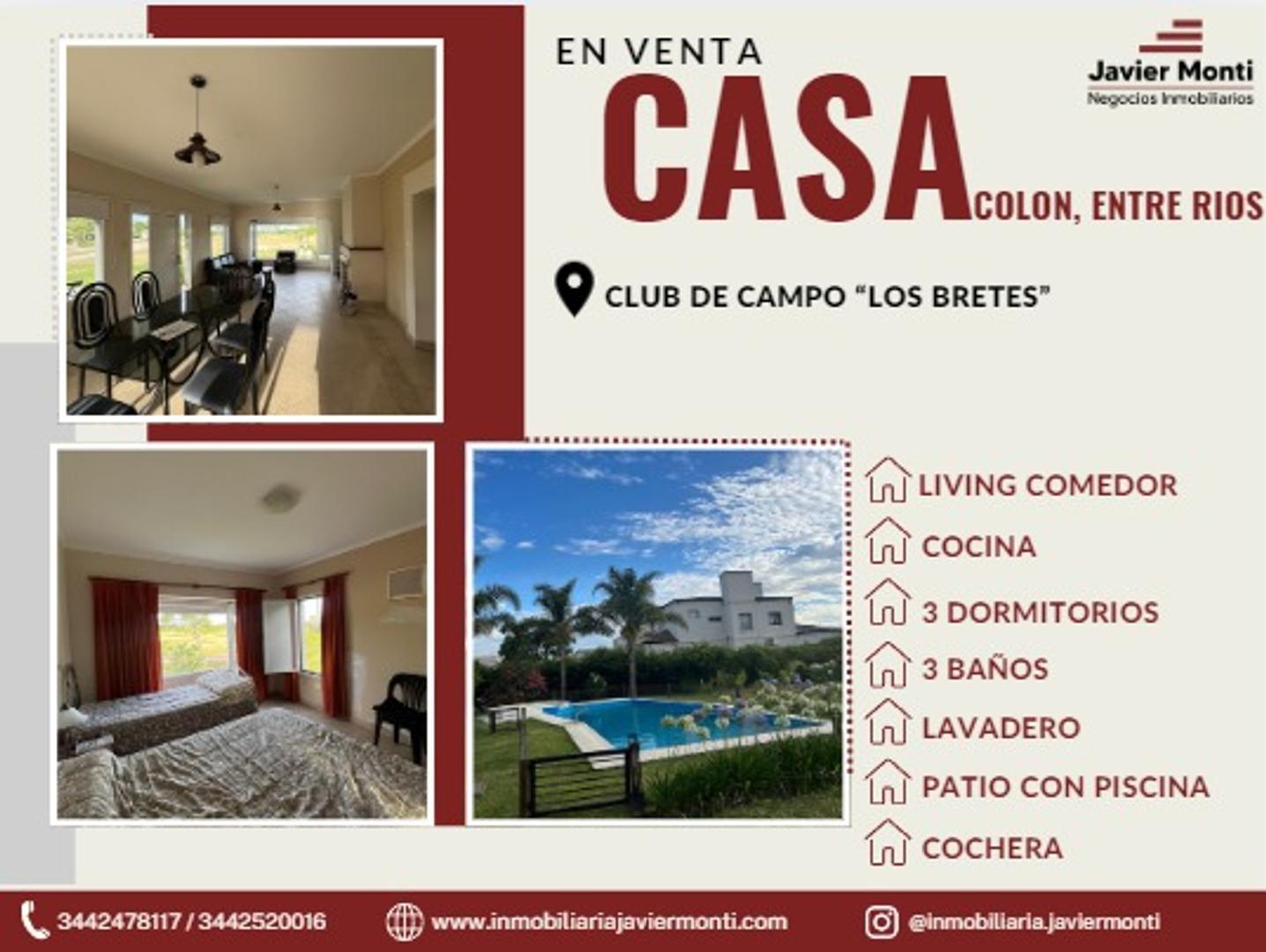 CASA EN VENTA - Club de Campo "Los Bretes"