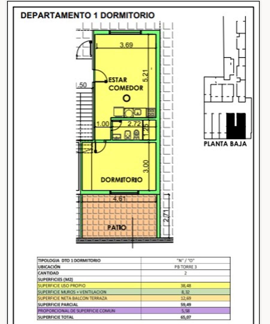 Departamento en el emprendimiento Proyecto San Juan 600