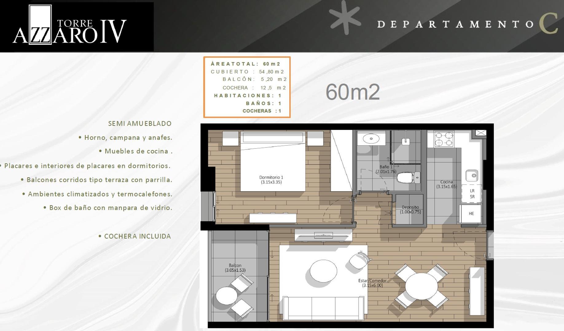 Departamento en venta en emprendimiento Azzaro IV