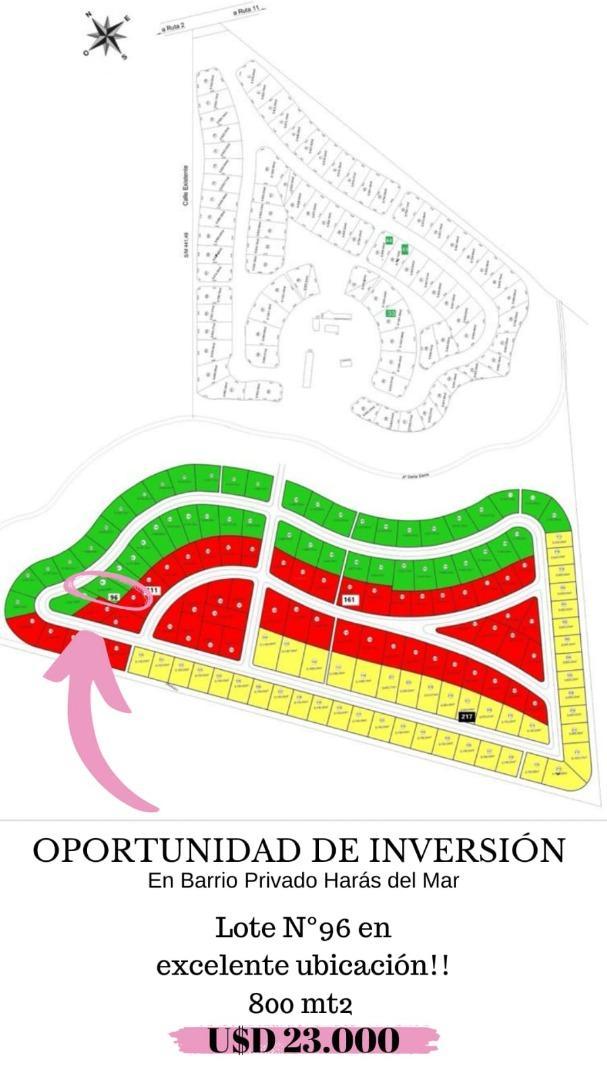Terreno en Venta en Haras del Mar, USD 40.000