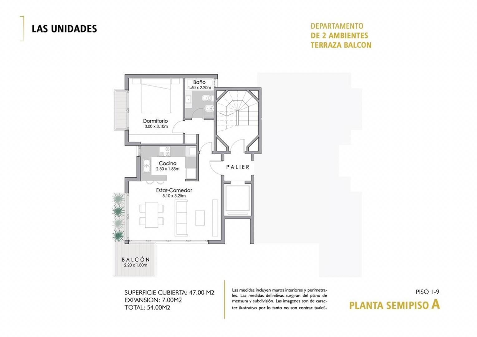 Departamento 2 ambientes con 1 baño