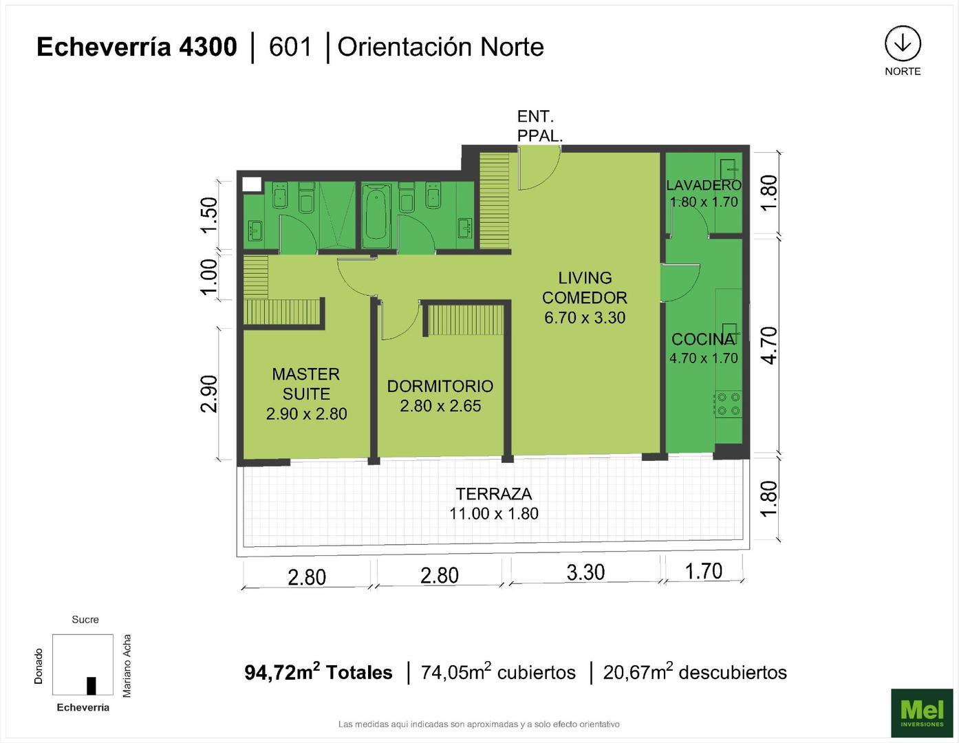 Echeverria 4300, Piso 6