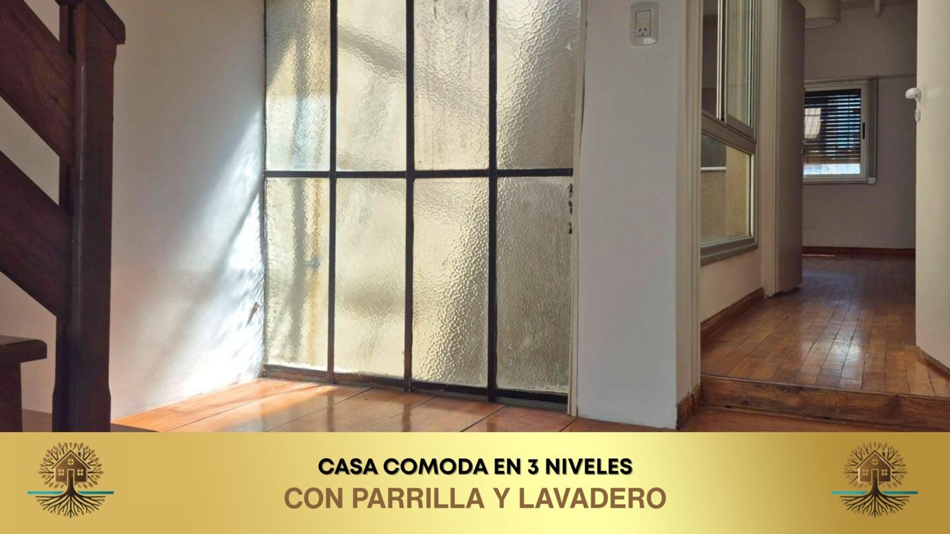 casa 3 ambientes, con escritorio,  terraza, parrilla en Villa Ballester