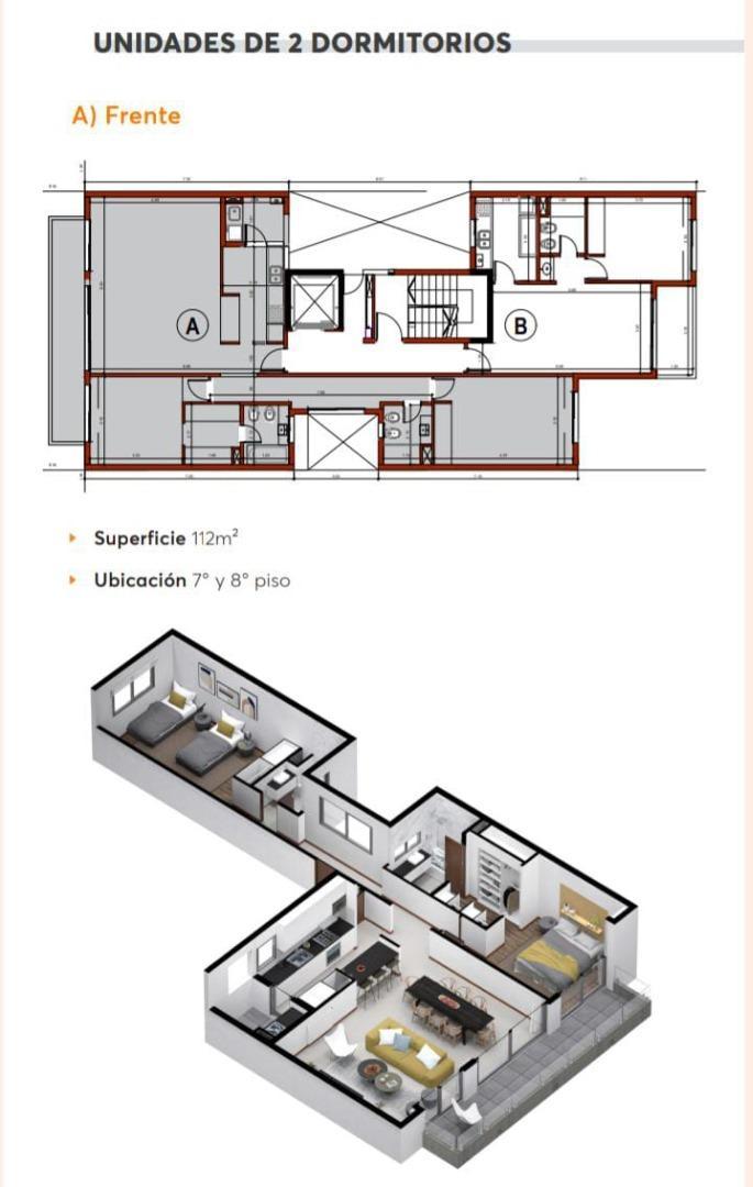 Departamento en Venta de 3 ambientes