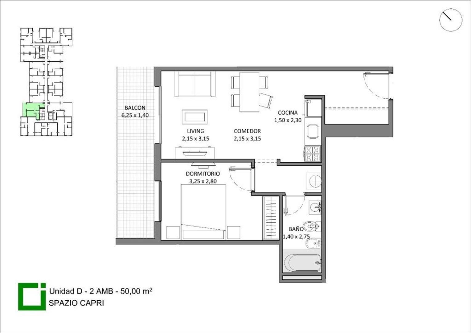 Departamento en Venta de 2 ambientes