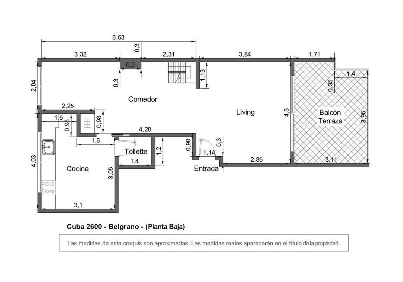Departamento 4 ambientes con 1 baño