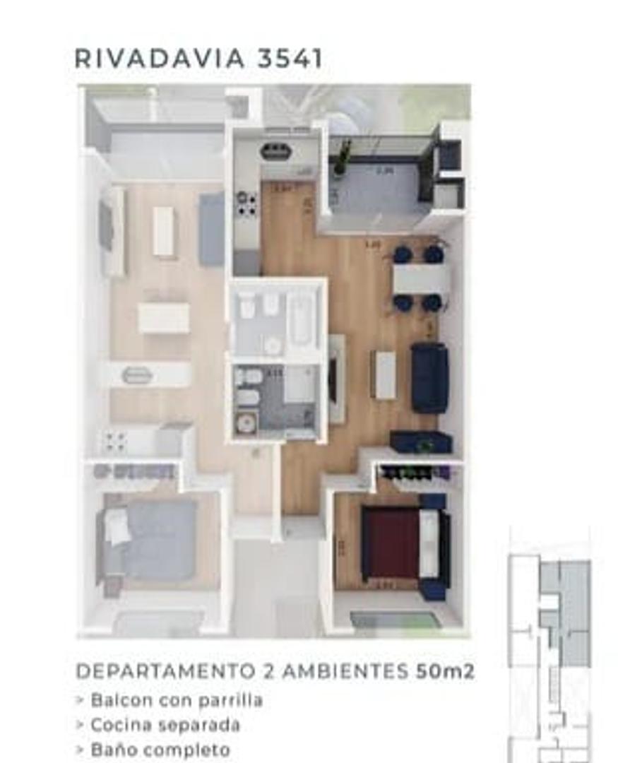 Departamento en Venta de 2 dormitorios
