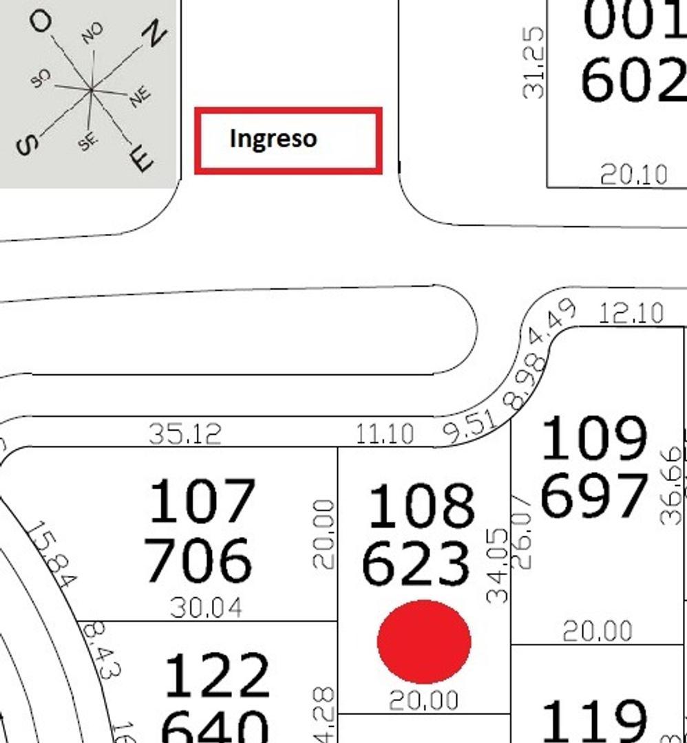 Terreno en Venta de 623,0 m2