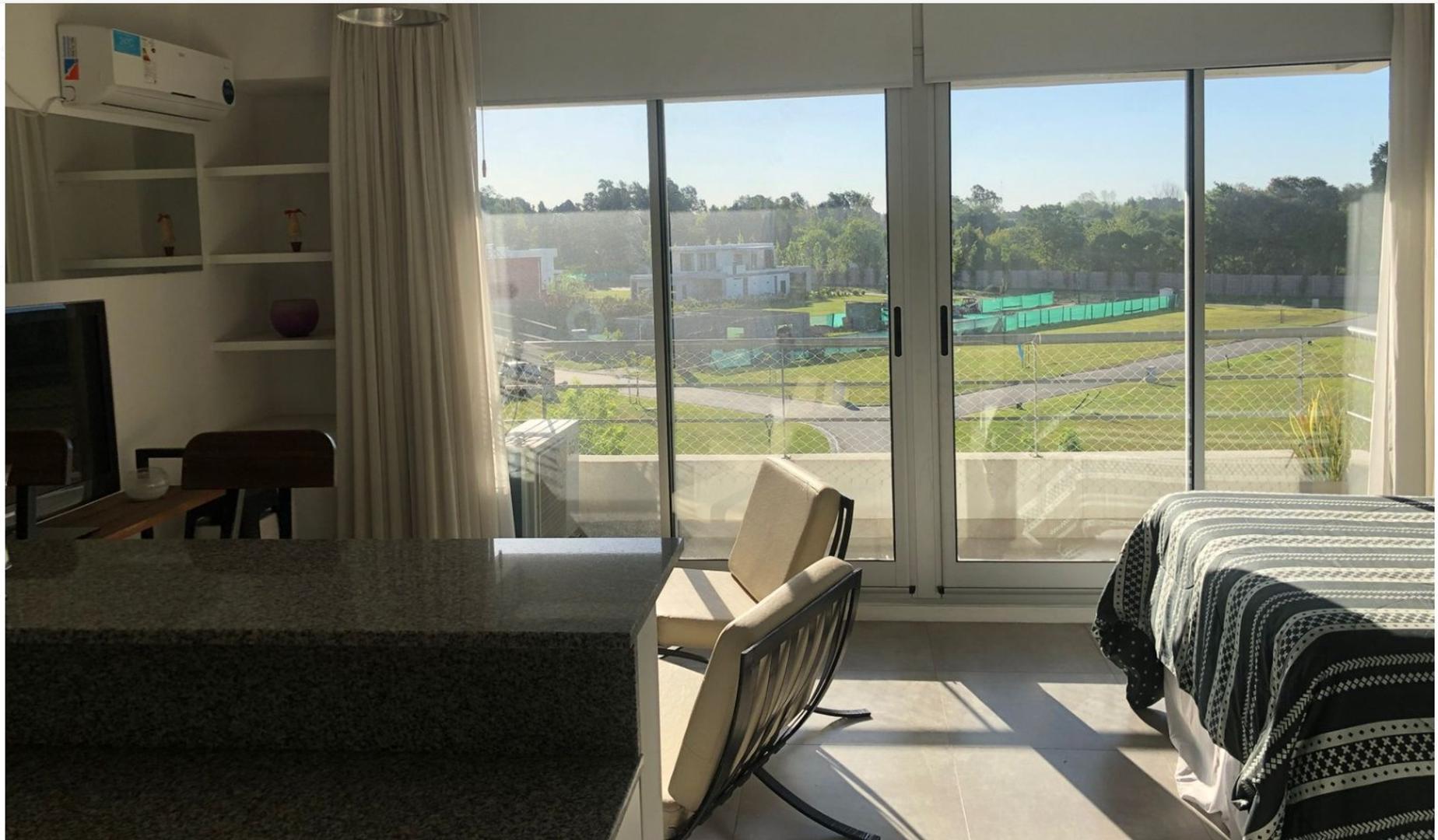 Alquiler depto Monoambiente Lagoon Pilar CUAN PROPIEDADES