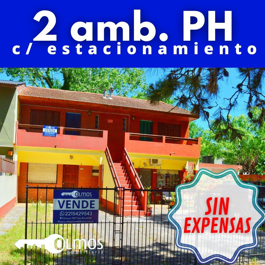 2 amb. SIN EXPENSAS, estacionamiento, patio, parrilla