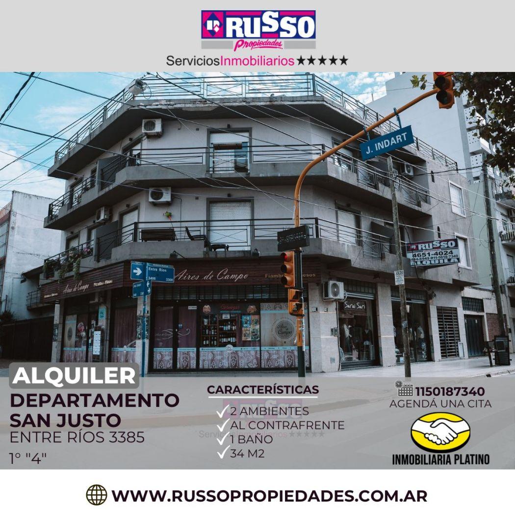 Alquiler departamento 2 ambientes San Justo