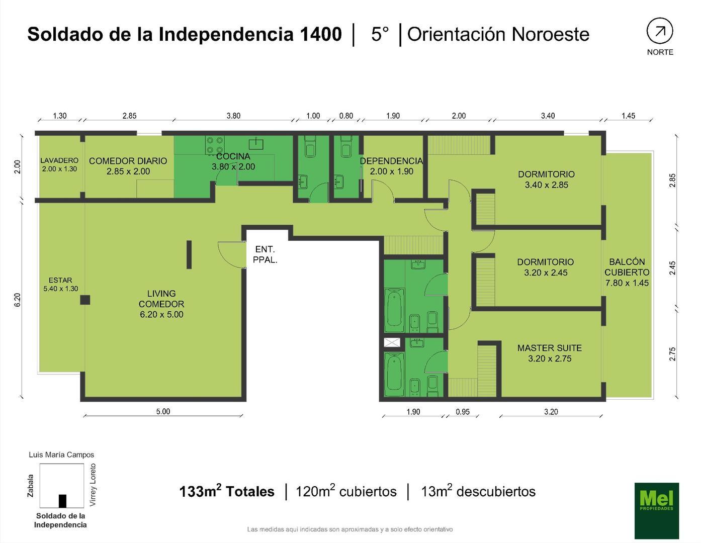Soldado De La Independencia 1400, Piso 5