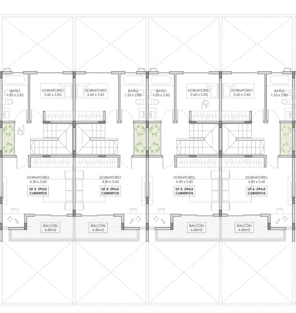 Departamento 3 ambientes con 2 baños