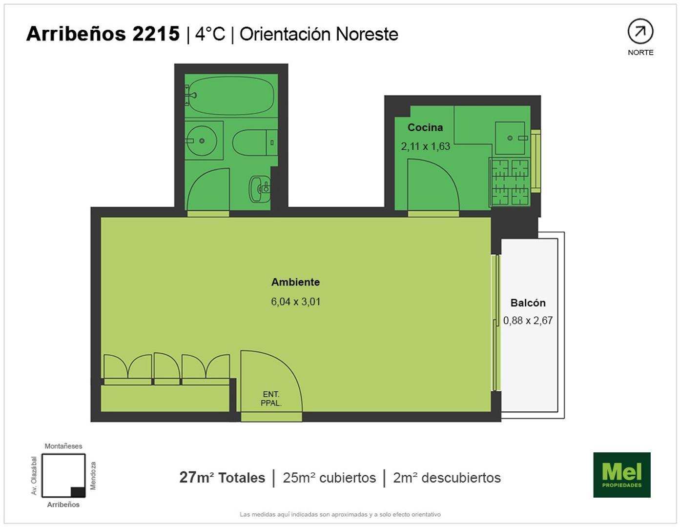 Arribeños 2200, Piso 4