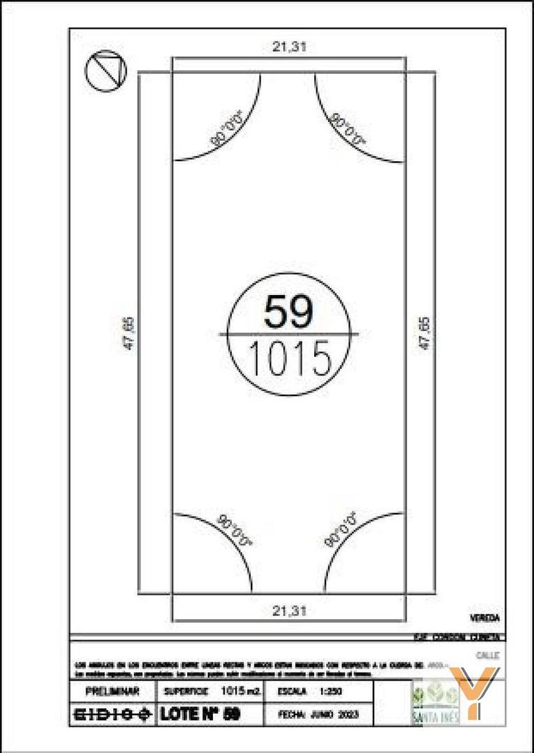 Terreno en Venta en Santa Inés, USD 70.000