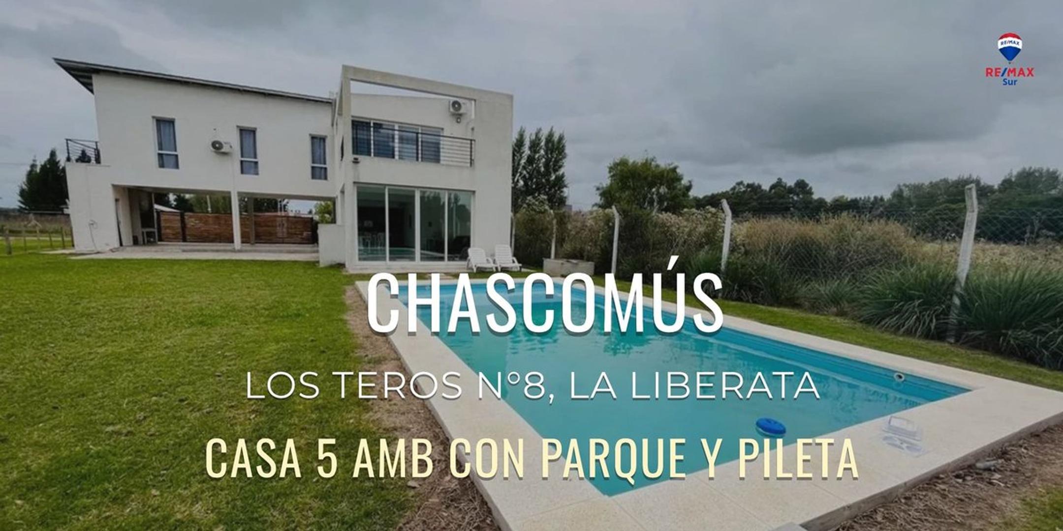 VENTA CASA QUINTA CHASCOMUS CON CABAÑAS Y PISCINA