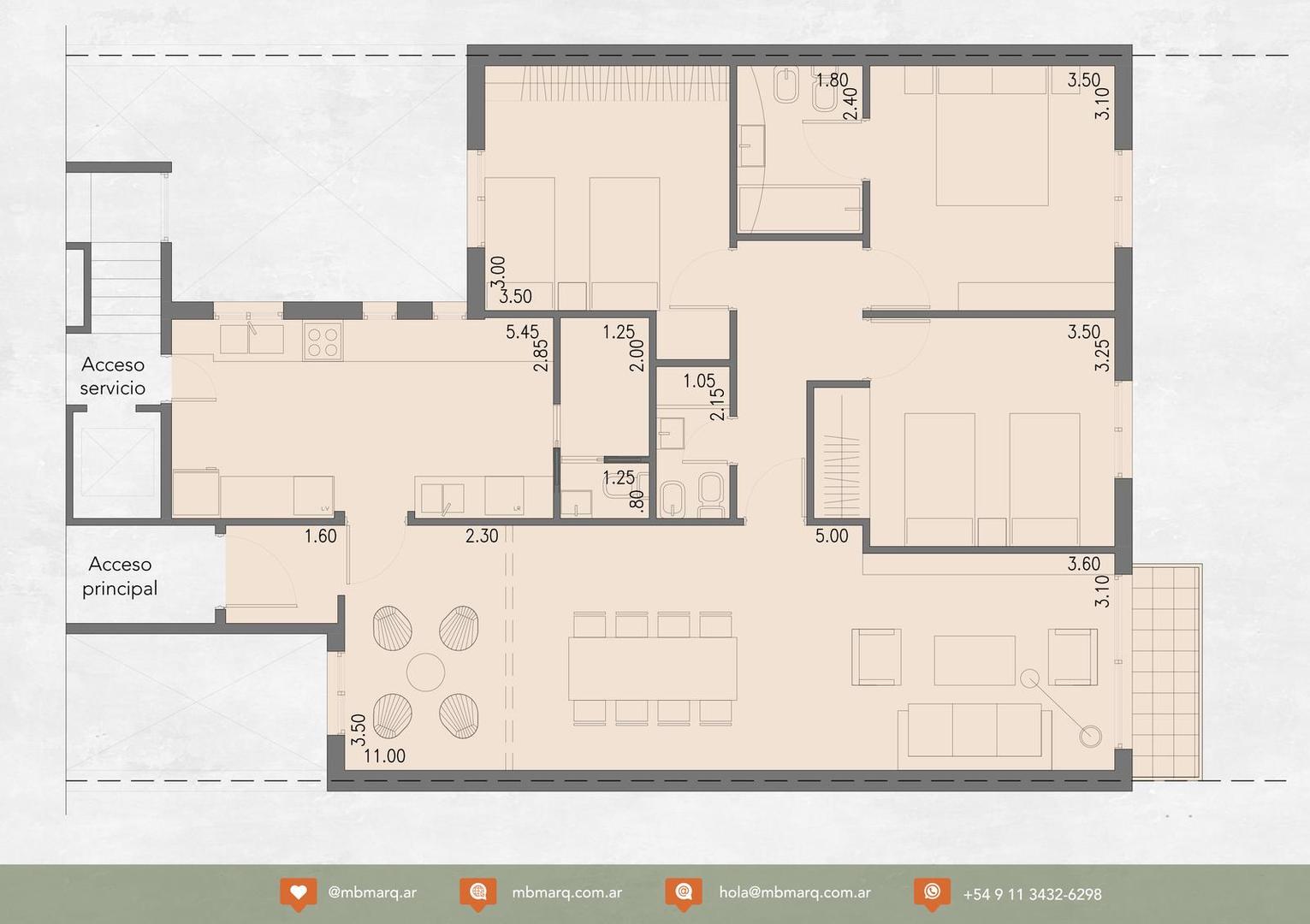 Departamento en Alquiler Temporal en Palermo, USD 1.100