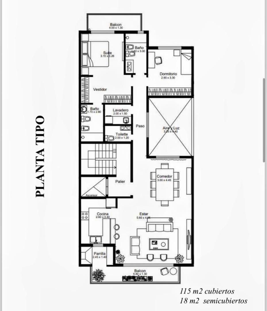 3 De Febrero 700, Piso 1