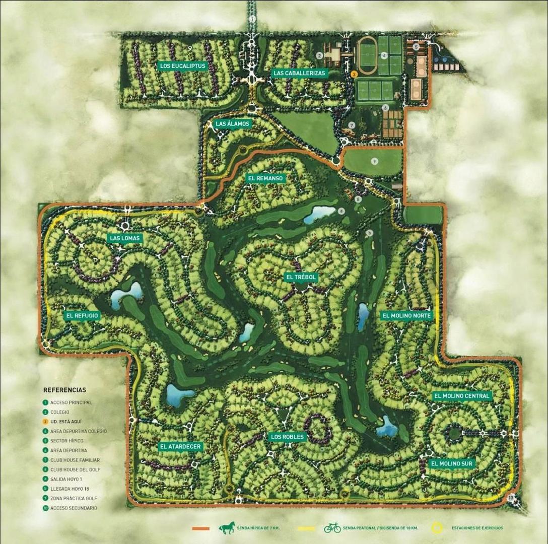 LOTE EN VENTA  CON FONDO A VERDE EN HARAS SANTA MARIA