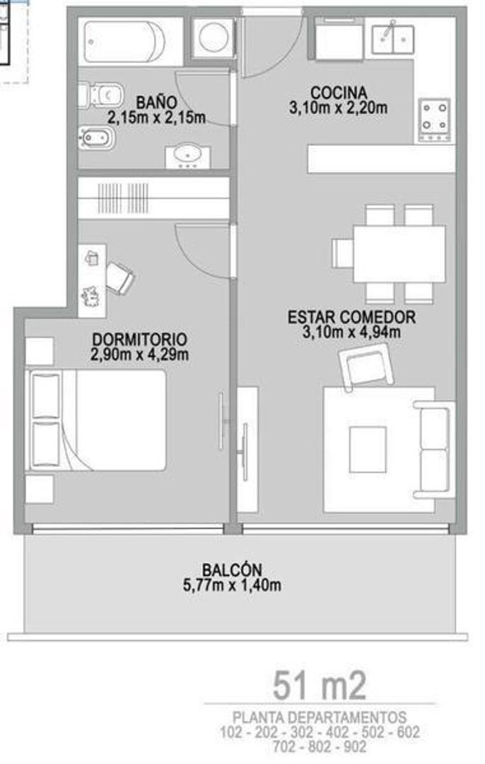 Departamento en Venta en Villa Urquiza, USD 129.000