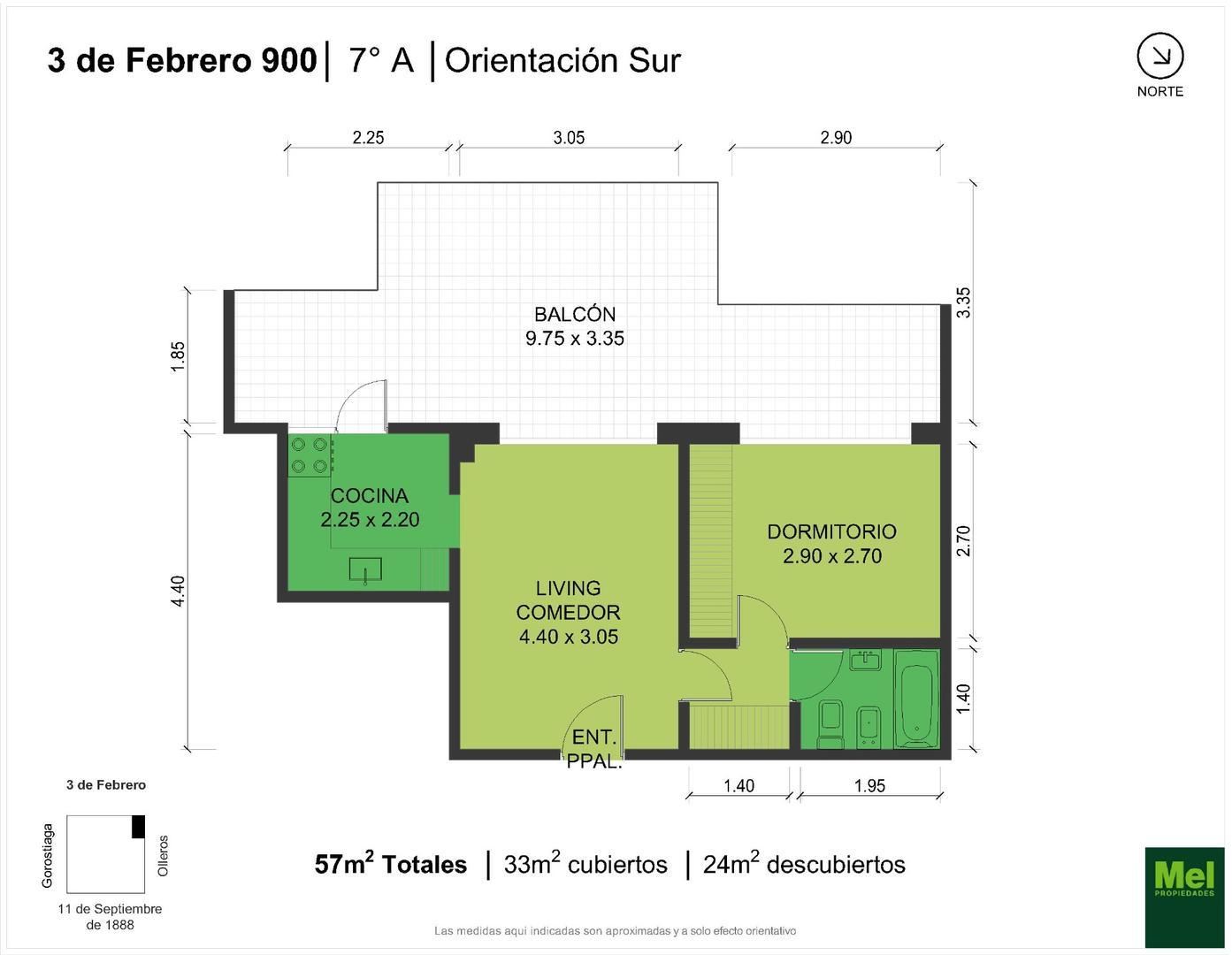 3 De Febrero 900, Piso 7