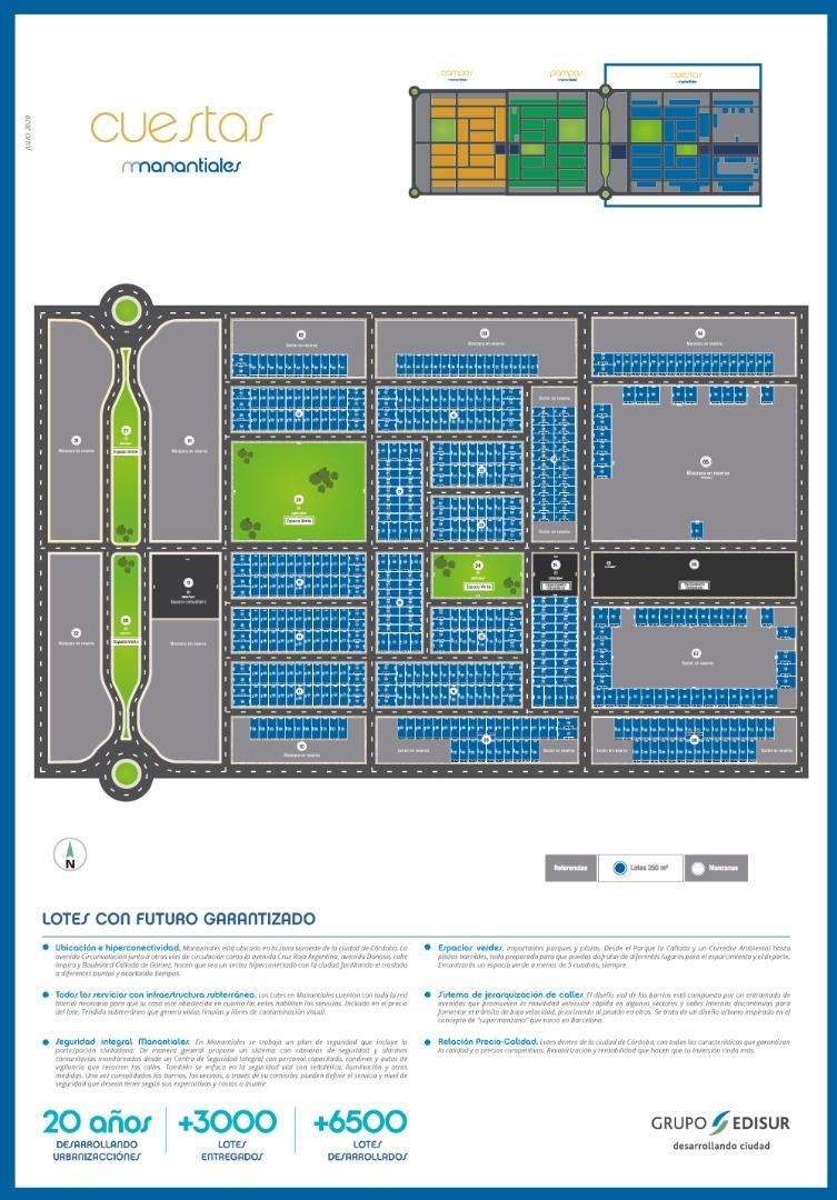 Terreno en Venta en Cuestas De Manantiales, USD 43.000