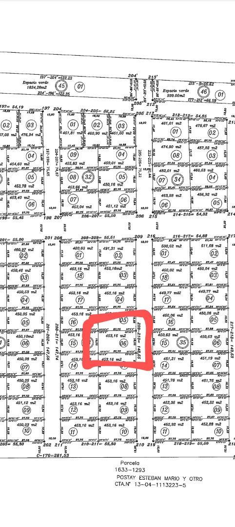 Terreno en Venta de 453,0 m2