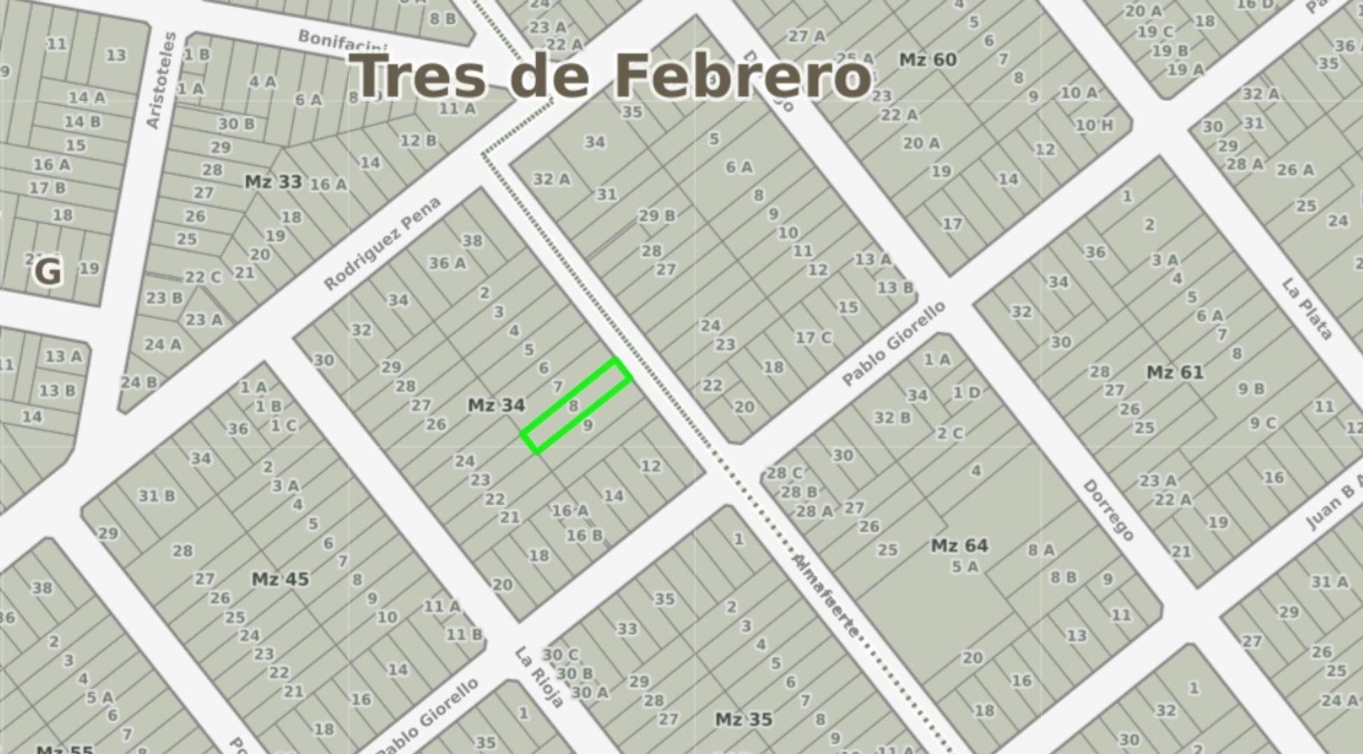 Terreno en Venta en Santos Lugares, USD 195.000