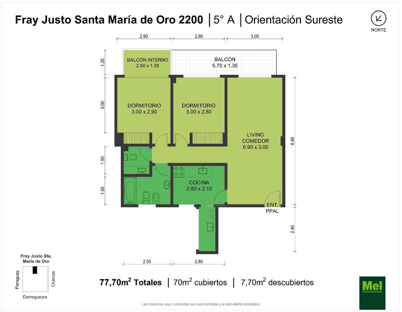 Fray Justo Santa María De Oro 2200, Piso 5